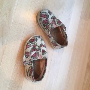 Toms Watermelon Toddler Slip Ons - SIZE 5